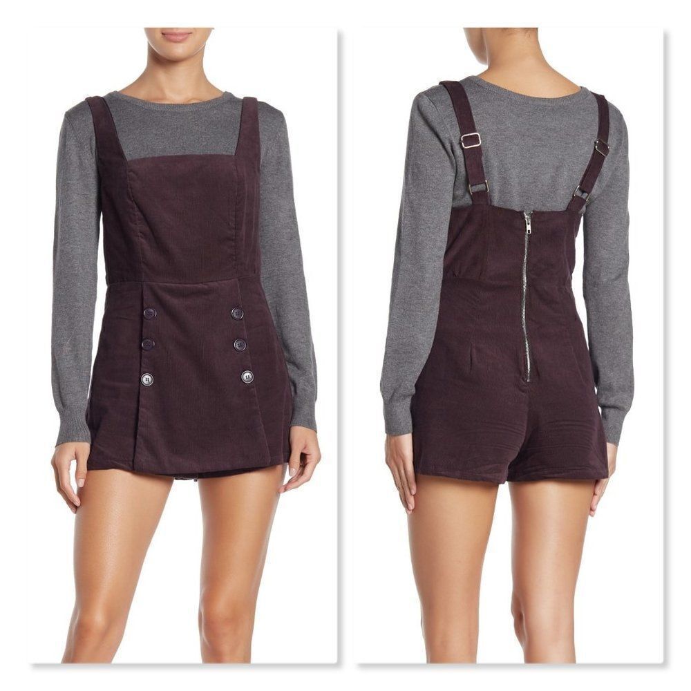 Angie Sleeveless Corduroy Romper sz Medium